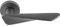 Premium Angle Twist Door Handle Set - Anthracite Grey Designer Lever Round Rose