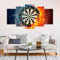 BENGOOD 5 Teilige Leinwandbilder 5 Teiliges Wandbild Feuer und Wasser Darts motivierend Kunstdruck Auf Leinwand Leinwandbilder Wohnzimmer Schlafzimmer Wandbilder Wohnzimmer Modern