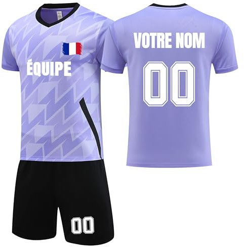 Maillot de Foot Personnalisé avec Nom, Numéro et Logo, Maillot de Football Enfant Personnalisé, Ensemble Foot Enfant et Homme, Maillot Foot Cadeau Fans #1