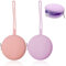 2 PCS Custodia Portaciuccio in Silicone, Lavabile Contenitore per Ciuccio, Pratica Tasca Portaciuccio da Viaggio per Neonati, Contenitore in Silicone Senza BPA per Bambini e Bambine (Viola, Rosa)