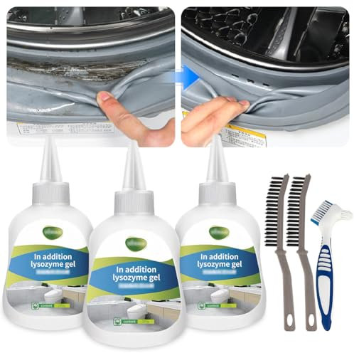 BEYGIH 3PCS Mould Remover, Large Capacity Mould Remover Gel with Brush, Deep Clean Mould Cleaner Gel, Mildew Removal for Fridge Washing Machine Toilet Seal Bathroom Kitchen Sink Tile Grout Stains