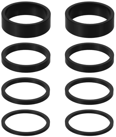 18 Stück Ahead Spacer Fahrrad Vorbau Spacer Set 2/3/5/10 mm Aluminium Fahrrad Headset Spacer, Fahrrad-Vorbau-Spacer MTB-Headset-Spacer Aluminiumlegierung Fahrrad-Lenker-Vorbau-Spacer für 1 1/8 Zoll