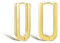 ALEXCRAFT Gold Ohrringe Rechteckige Creolen Damen, 14 Karat Vergoldet Ohrringe Silber 925 Creolen Groß Ohrringe Eckige Klein Huggie Creolen Gold Knorpel Ohrringe Mittelgroße Creolen 25mm Damen Frauen