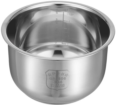Healeved Rice Cooker Pot Replacement Bowl Electric Cooker Inner Pot Stainless Steel Kitchen
