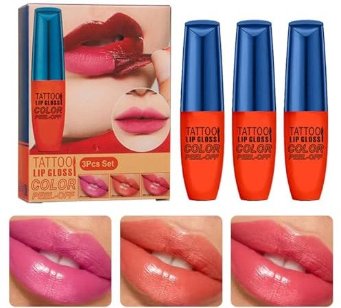 Lip Stain Peel Off | Long-Lasting Peel Off Lipstick Liner Stain Set | Quick Drying Lip Stain Kit | Peelable Lip Tint | Natural Berry Lip Stain | Perfect Use For Adults Women