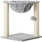 Mery Nes - Árbol de gato con forma de torre para cama, rascador y hamaca (gris claro)