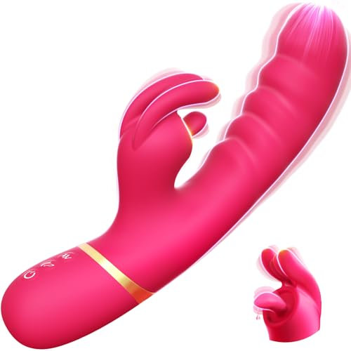 Vibratore Rabbit Vibratoreper Donna Professionale con AI, Tripla Stimolatore per Clitoride con 12 Modalità Sexytoysys Donna Coppia in Silicone Vibratori per Donne Sex Toys Sessuali Femminile, 23 cm