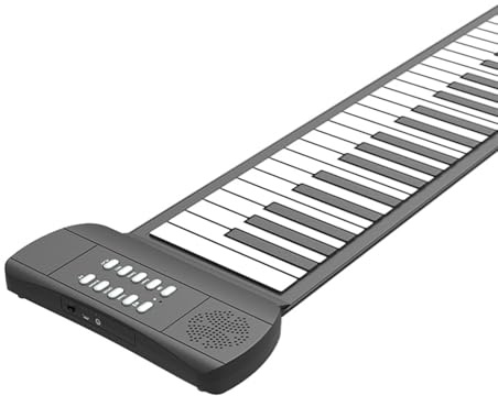 Generic Tastiera per Pianoforte, Pianoforte Portatile 49 Tastiera Morbida Silicone Pieghevole Piano Silenzioso Pratica Silenziosa per Bambini e Adulti (49 tasti)