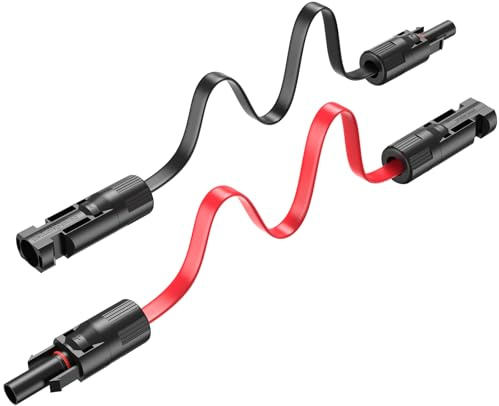 2 Stück PV Flach kabel, 4mm² 45cm Solarpanel Flachkabel für Balkonkraftwerk Solarkraftwerk Solarkabel