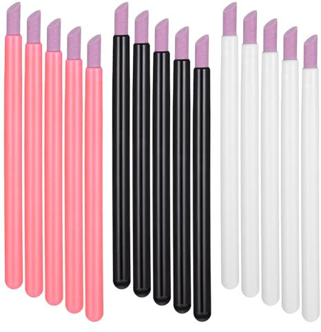 Hadnves 15 PCS Pumice Stone Nail File Polishing Pen Pusher Nail Sanding Sticks Nails Art Cuticle Remover Trimmer Washable Manicure Tool Household Beauty Salon Makeup Cosmetic Tool for Dead Skin Repair