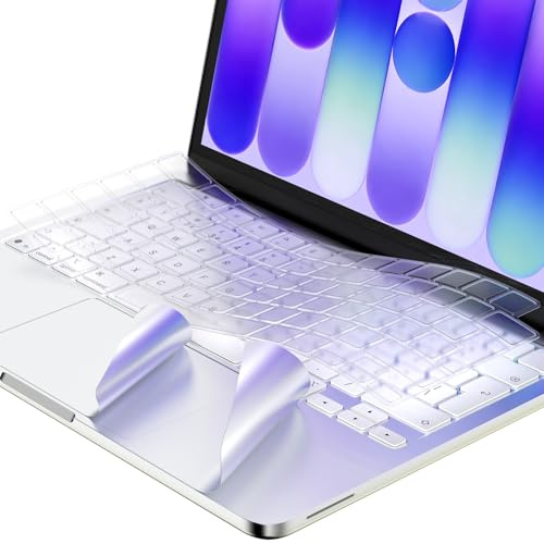 EooCoo Copritastiera Compatibile con MacBook Neo 13 (A3404,A18 Pro）2026 | [Colore corrispondente 100%] Compatibile con Mac Neo 13, Protezione Poggiapolsi e Trackpad Adesivo, EU Layout TPU Chiaro