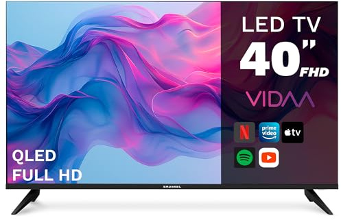 Grunkel QLED-4026VD Smart TV QLED 40 Full HD | Sistema VIDAA | TDT2 + Satellite HD | WiFi | Registratore USB | 3 HDMI | Suono 20 W