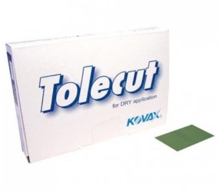 KOVAX TOLECUT GRÜN 2000 KÖRNUNG TROCKENSCHLEIFPAPIER 1/8 25 Pack