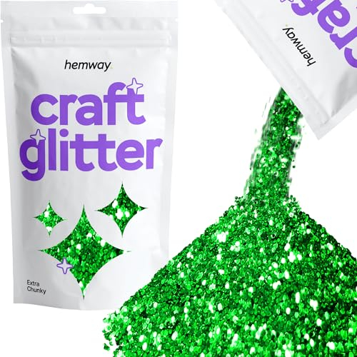 Paillettes pour artisanat gobelets en résine vert émeraude cartes bijoux de Noël bougies extra épaisses 100 g/3,5 oz