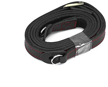 CC1489a Universal Camera Strap Real Leather Black/Red