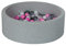 Velinda Bällebad Ballpool Kugelbad Bällchenbad Bällchenpool Kinder Pool mit 200 Bällen (Farbe der Bälle: perlweiß, transparent, rosa, grau)