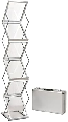Promo-Station GmbH Doppelseitige Broschürenhalter, Prospektständer, Prospekthalter, Faltbare Prospektständer Acrylglas Behind (DIN A3)