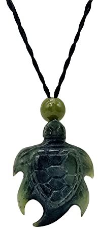 81stgeneration Anhänger Halskette Schildkröte Handgeschnitzte Nephrit-Jade für Damen und Herren