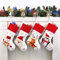 Duosheng & Elegant Chaussettes de Noël Cheminée Lot de 4 Chaussettes de Noel Enfant Famille Chaussette Noel Rouge Décoration de Noël