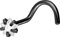 PIERCINGLINE Titan Nasenpiercing Spirale EINGEFASSTER KRISTALLSTERN Nasenstecker Schwarz