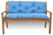 Sitzkissen für Hollywoodschaukel - Sitzbank mit Rückenlehne - Gartenschaukel Kissen - Bankkissen Outdoor (160 x 60 x 50, Blau)