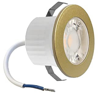 ENERGMiX 3w Mini LED Einbauleuchte Mini-Spot Einbaustrahler Einbauspot Spot Gold 240 Lumen Schutzart IP54 Kaltweiß