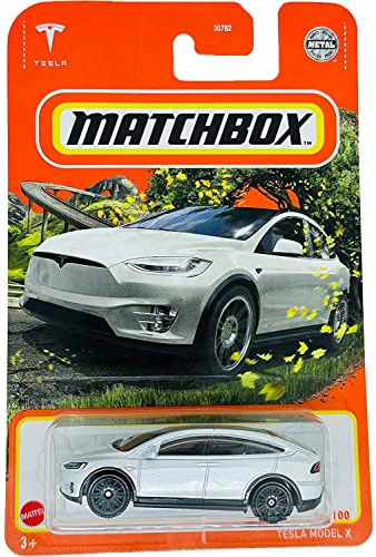 Matchbox 2022 - Tesla Model X - Weiß - 59/100 - Schiffe Luftpolsterfolie verpackt in einer Box