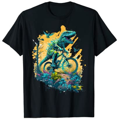 T-Rex Mountainbike Radfahren Trail Biking Tyrannosaurus Rex T-Shirt