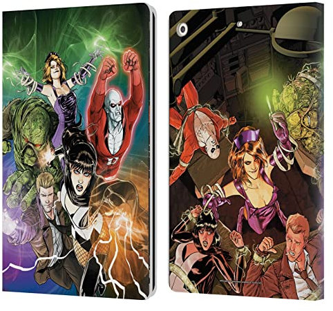 Head Case Designs Licenciado Oficialmente Justice League DC Comics #30 Group Arte cómico Oscuro Carcasa de Cuero Tipo Libro Compatible con Apple iPad 10.2 2019/2020/2021