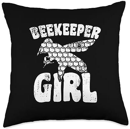 Female Beekeeper Beekeeping Enthusiast Throw Pillow