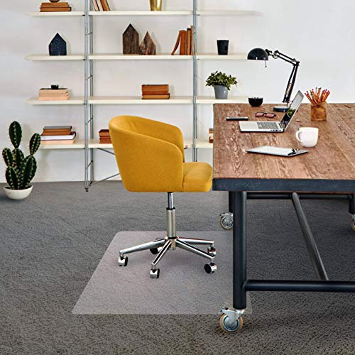 Floortex Bodenschutzmatte Cleartex advantagemat aus phthalatfreiem Vinyl für niederflorige Teppichböden - bis 6mm Höhe, 115 x 134cm, rechteckig, transparent
