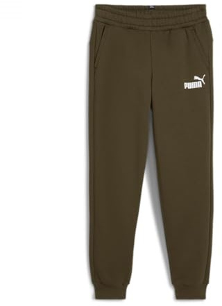 PUMA Jungen Logo Pants Fl Cl B Gestrickte Hosen, Dark Olive, 176 EU
