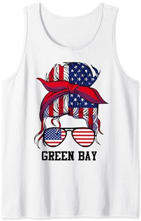 Bandana Kopftuch Sonnenbrille Mädchen Green Bay Tank Top