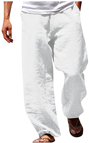 Vasreyy Sommerhosen Herren jagdbekleidung Herren Herren Hosen Herren unterwäsche Lederhose Herren Schwarz Männer Unterwäsche Outdoor Thermohose Herren Jogginghose Herren Slim Fit (XL, Weiß)