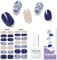 DUKASOU Nagelfolie UV Härtend - 28 Stück UV Gelfolien,Einfach und Bequem UV Gel Strips DIY Gel Nail Sticker ist ein Geschenk für Anfänger, um Nägel zu dekorieren(Marineblau)
