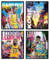 A ART·ZONE Berühmt Basketball Star Plakate Wandkunst, 8x10 Zoll Leinwanddrucke Ungerahmter Satz von 4, Basketball Plakate für Jungen Schlafzimmer Dekor