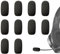 Schaumstoff-Mikrofonabdeckungen für kabellose Laval.operations Mikrofone – 3,8 cm Kugel-Windschutz für klares Audio, passend für Podcasting, Vlogging, Interviews, 10 Stück