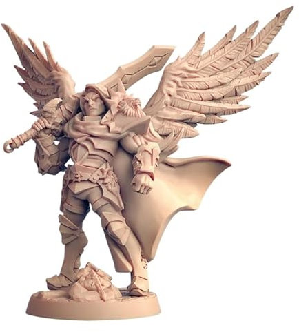 TYL Sigfrido Dragonbane Gray Unpainted Miniature Fantasy Miniatures for War Gaming, RPG 28mm - Scale Figures, Detailed Tabletop Boardgame Accessories, Realistic 3D Miniatur (32mm)