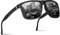 FLEERNIO Polarisierte Sonnenbrille Herren Damen, UV400 Schutz Unisex Sonnenbrille Polarisiert, Sommer Brille Herren Polarized Sunglasses Men Women, Polarisiert Herren Sonnenbrillen Mattes Schwarz