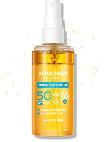 KYDA Sonnenöl Spray, Sonnenspray SPF 50, Lightweight Hydration Body Sunscreen Oil, Refreshing Sunscreen Spray, UVA/UVB sofortiger Sonnenschutz Spray