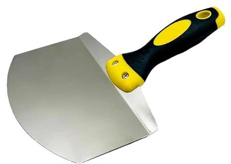 Zement Handkelle Edelstahl Kelle Flach Mauerwerk Handkelle Schwerlast Kelle mit weichem Griff Breite Kelle Werkzeug Zement Glättungswerkzeug für Mauerwerk