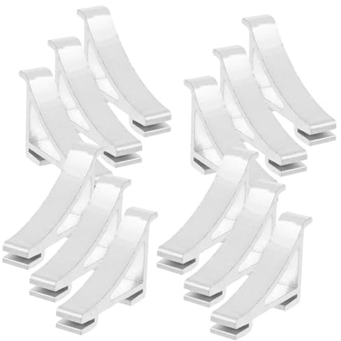OSALADI 12pcs Freezer Clamp Hooks Metal Refrigerator Shelf Clips for Fridge Parts Accessories