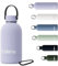 Exllena Borraccia Termica Piccola 350ml con Maniglia e Moschettone - Mini Borraccia Mantenere Calore/Freddo - Senza BPA - 100% A Tenuta Stagna per Escursioni, Campeggio, Viaggi...(Viola)