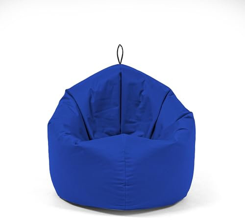 Nadimaideal Sitzsack 2 in1 Funktionen für Kinder, Teenager & Erwachsene | Indoor & Outdoor | Gaming Sitzsack -Komfortabler Beanbag | Füllung EPS Perlen (Blau, XL -Durchmesser: 135 cm)
