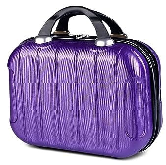 Balakaka Beauty Case da Viaggio Rigido 10L, 14 pollici Beauty Case Donna con Manico, Impermeabile ABS Trucchi Borsa per Cosmetici Può Essere Appeso ai Bagagli, Viola intenso
