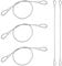 Lot de 5 câbles antivol de sécurité en acier tressé avec double boucle pour cadenas à disque 31 cm 15 mm