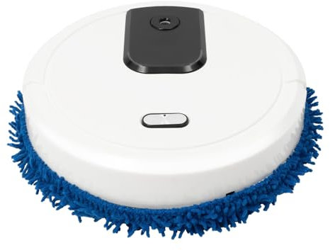 Saugroboter mit Wischfunktion 5W Intelligent Saugroboter Wischmaschine Nass/Trocken Haushalt Wischen Kehrroboter Weiß Roboterstaubsauger mit Trockentücher, Feuchttücher USB Ladekabel und Wasserflasche