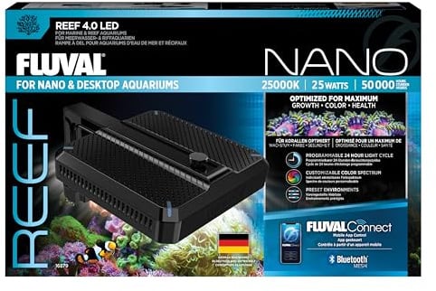 Écran pour aquarium marin Fluval Nano Reef 4.0 LED W/BT Mesh 25 W