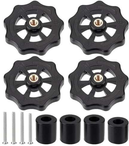 OLYCRAFT Upgraded Ender 3 Screws Kit Black Heatbed Silicone Leveling Column Metal Hand Twist Leveling Nut Resin Pulley 3D Printer Accessories Set for 3D Printer Heatbed Leveling