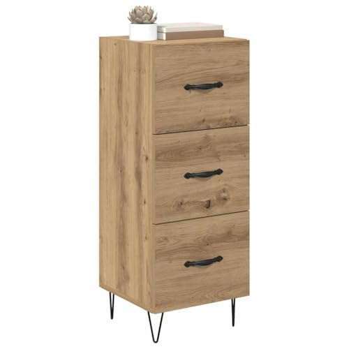 vidaXL Sideboard Artisan oak 34 x 34.5 x 90 cm Engineered wood, Living Room Storage, Rectangular Sideboard, Modern Furniture, Clean Line Design, Stylish Home Organizer, Functional Unit